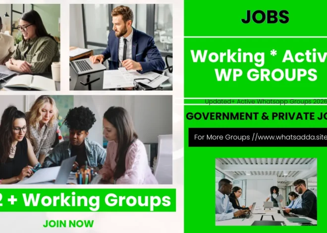 1102+ Jobs Group Whatsapp Links| Government | Private | Whatsapp Job Group Link