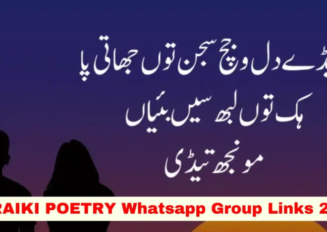Saraiki Poetry WhatsApp Group Link (Active & Latest Links)